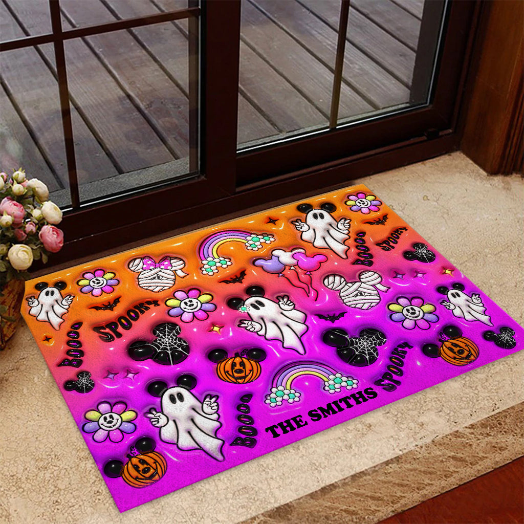 Personalized Halloween Mouse Doormat Custom Name Gift