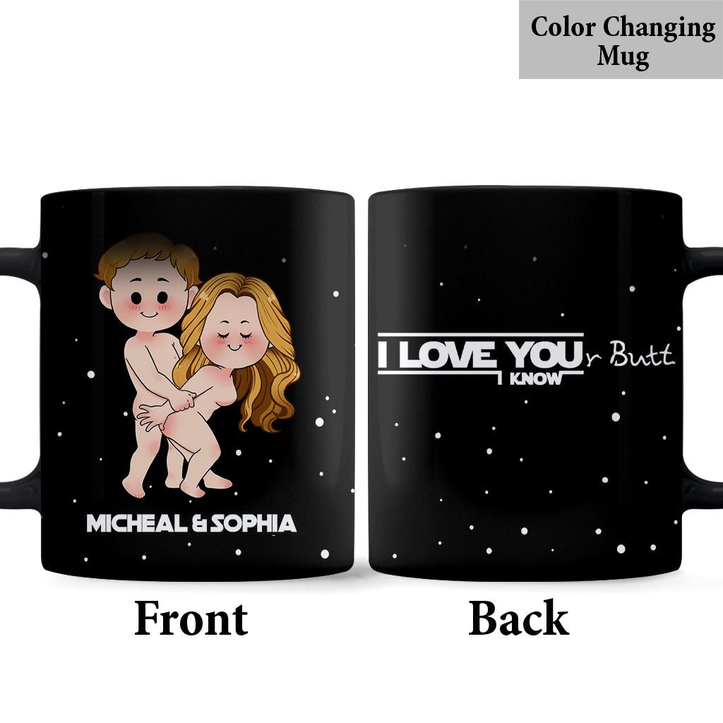 Personalized Black Coffee Mug Custom Couple Names Gift Idea
