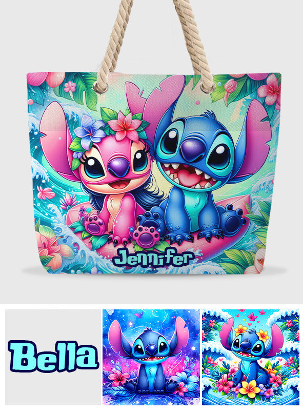 Personalized Canvas Beach Bag with Custom Design for Summer Vibes