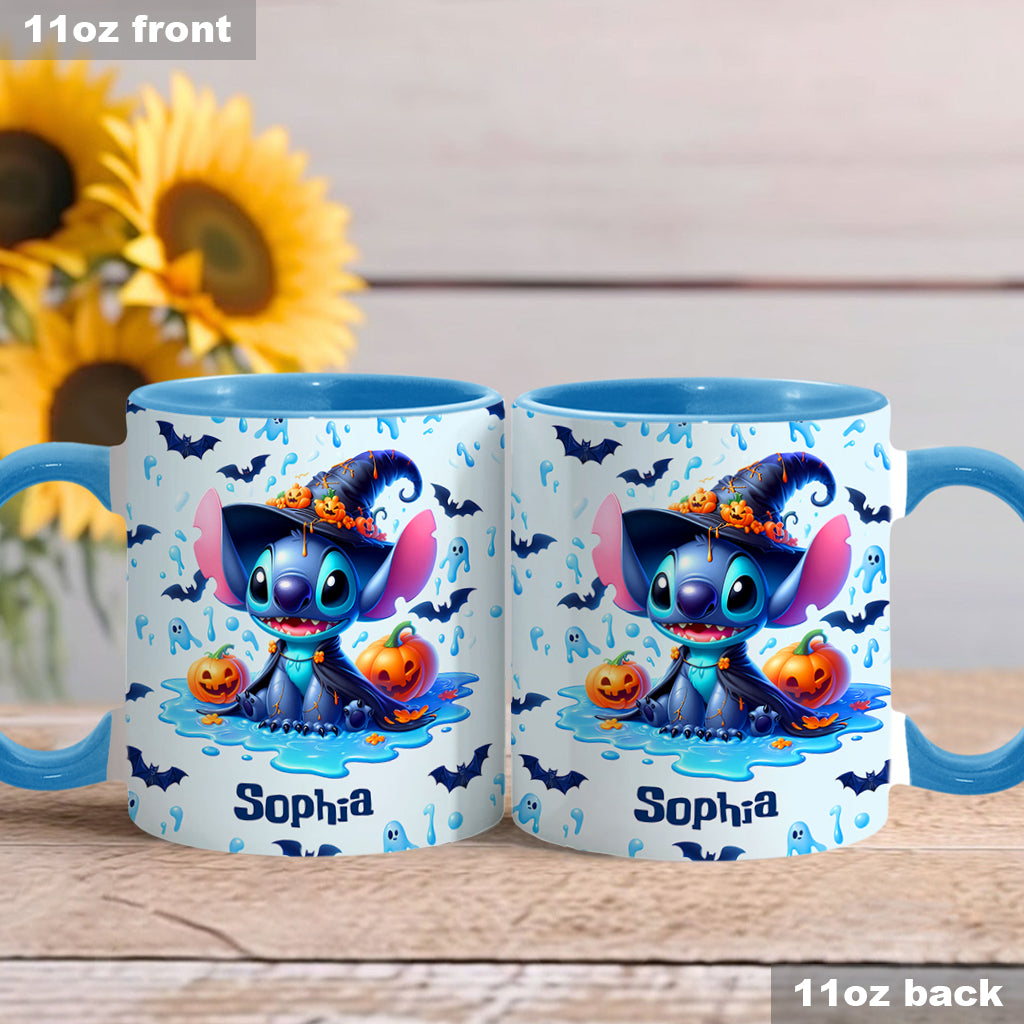 Personalized Halloween Ohana Accent Mug with Custom Name