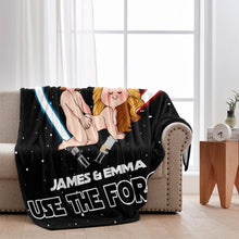 Load image into Gallery viewer, Personalized The Force Blanket Custom Name Romantic Gift
