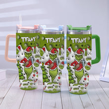 Load image into Gallery viewer, Personalized Grinch Christmas Tumbler with Handle Gift for Mom
