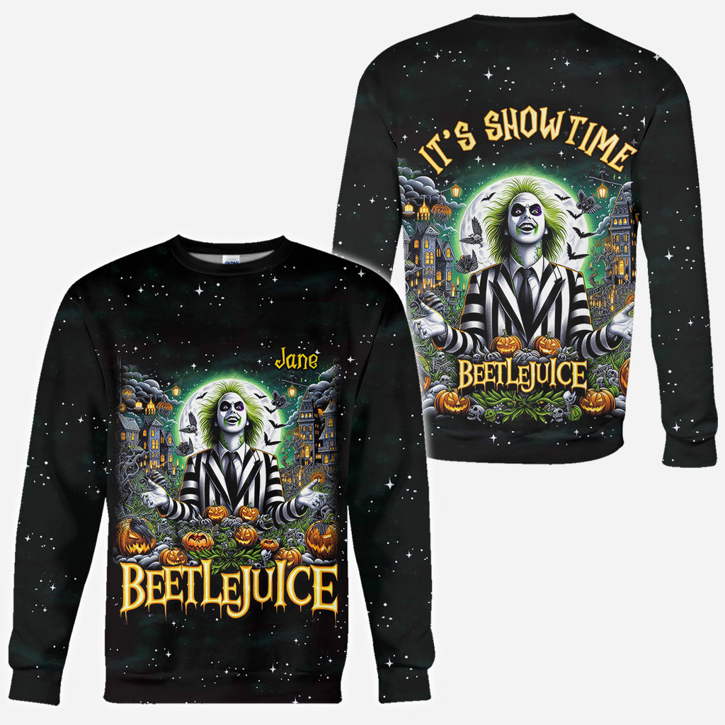 Personalized Beetlejuice All Over Shirt Custom Name Halloween Gift