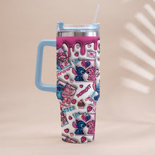Load image into Gallery viewer, Personalized Ohana Tumbler With Handle Custom Gift for Couples
