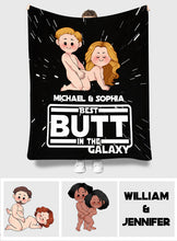 Load image into Gallery viewer, Personalized Best Butt in the Galaxy Blanket for Couples
