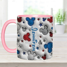 Load image into Gallery viewer, Personalized Mickey Mouse Accent Mug Custom Name Star Design Gift
