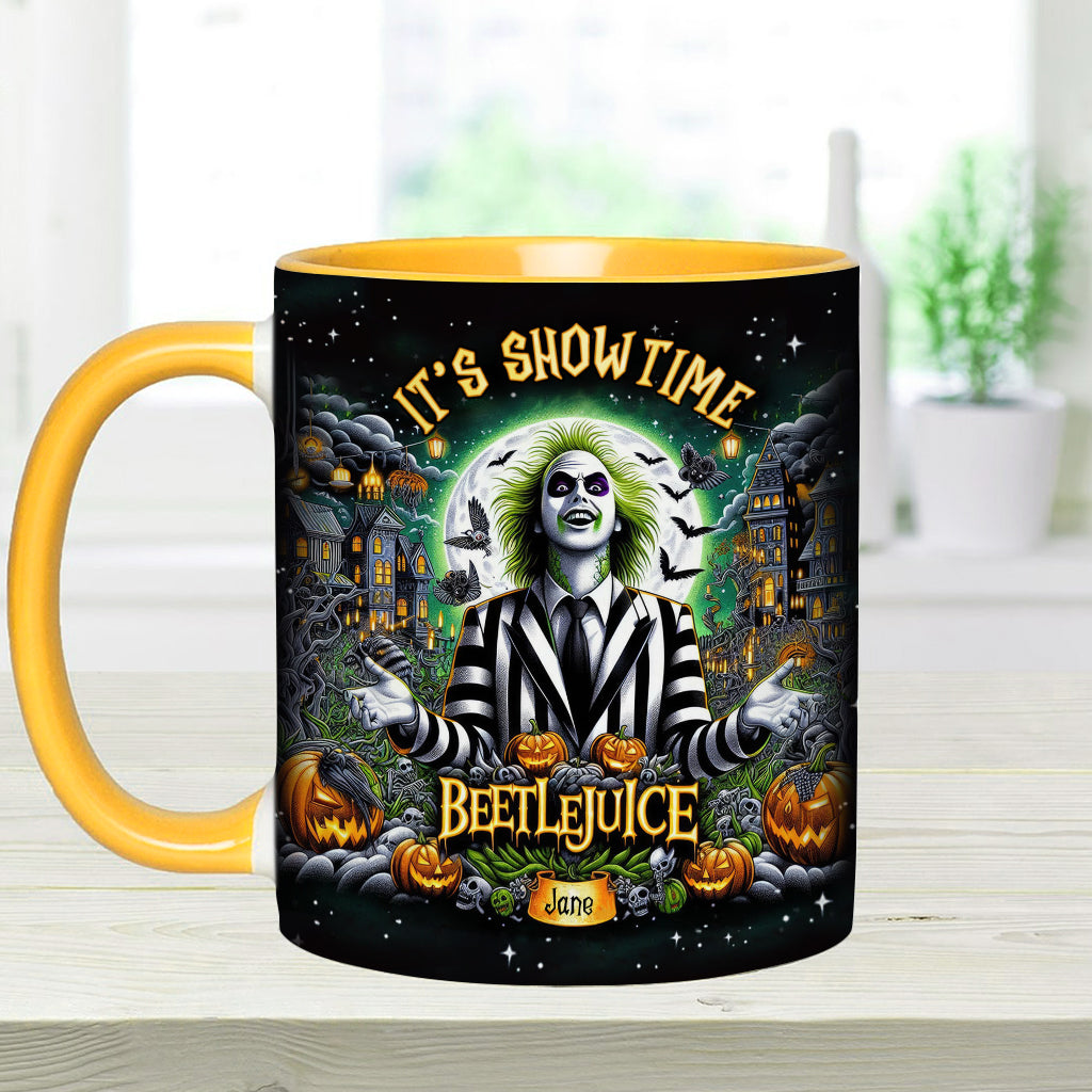 Personalized Beetlejuice Accent Mug Custom Name Gift for Halloween