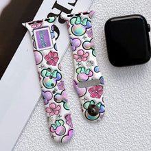 Load image into Gallery viewer, Personalized Puffy Mouse Ears Apple Watch Band Custom Name Gift for Kids
