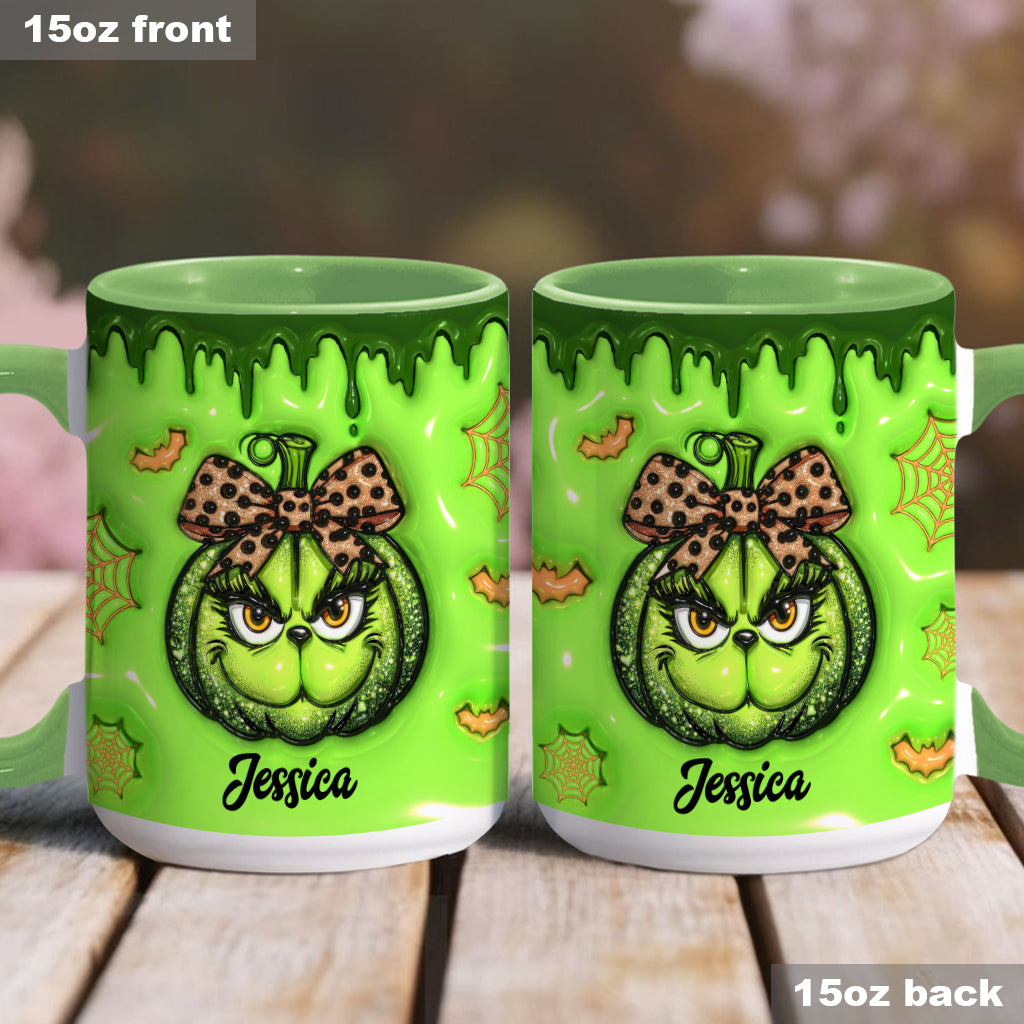 Personalized Grinch Accent Mug Custom Name Holiday Gift