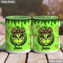 Load image into Gallery viewer, Personalized Grinch Accent Mug Custom Name Holiday Gift
