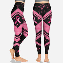 Load image into Gallery viewer, Personalized Breast Cancer Awareness Hoodie &amp; Leggings Set with Custom Design
