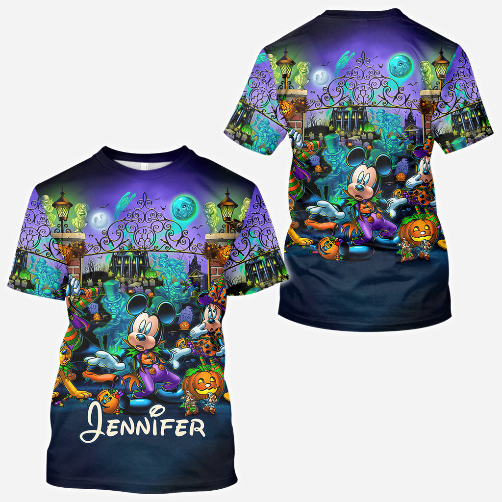 Personalized Welcome Foolish Mortals All Over Shirt for Halloween
