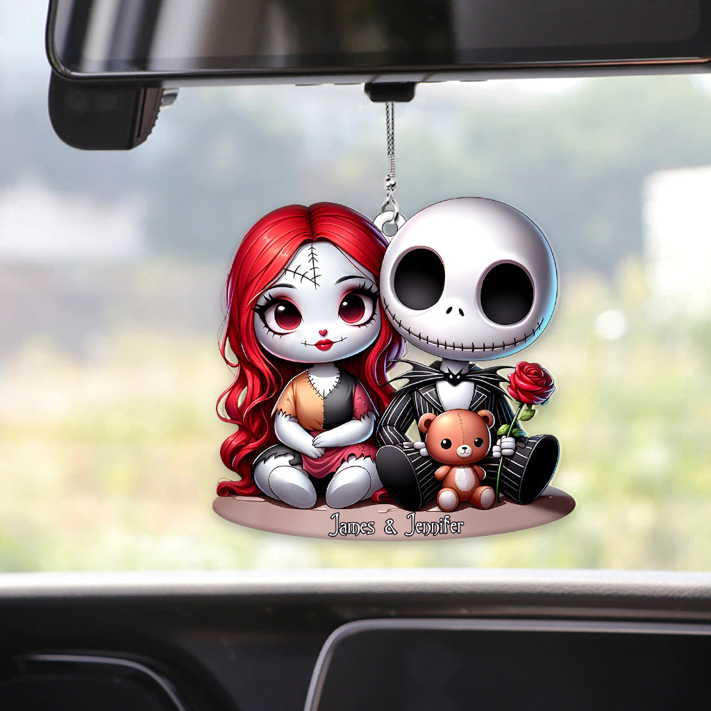 Personalized Nightmare Chicano Couple Car Ornament Gift