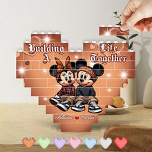 Load image into Gallery viewer, Personalized Heart Building Brick Blocks Custom Couple Gift for Wedding Anniversary
