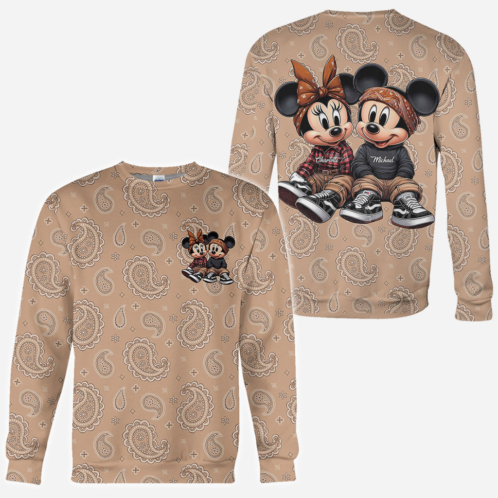Personalized All Over Shirt Cute Mouse Couple Gift for Anniversary