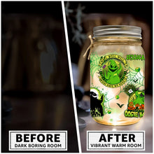 Load image into Gallery viewer, Personalized Oogie Boogie Mason Jar Light Decor Gift for Halloween
