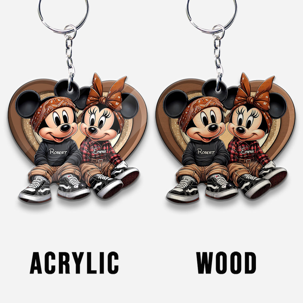 Personalized QR Code Keychain for Couples - Unique Gift