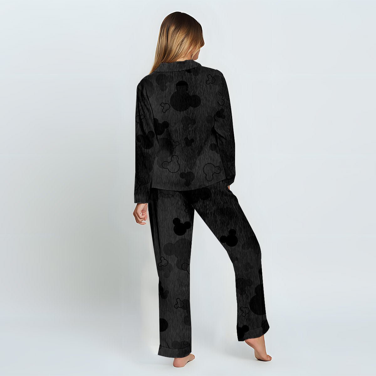 Personalized Satin Pajama Set for Couples with Custom Names & Design