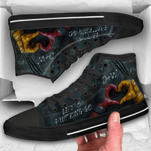 Load image into Gallery viewer, Personalized High Top Shoes with Let's Fu*cking Go Design for Couples
