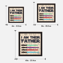 Load image into Gallery viewer, Personalized 2 Layered Wood Plaque I Am Their Father Gift for Dad

