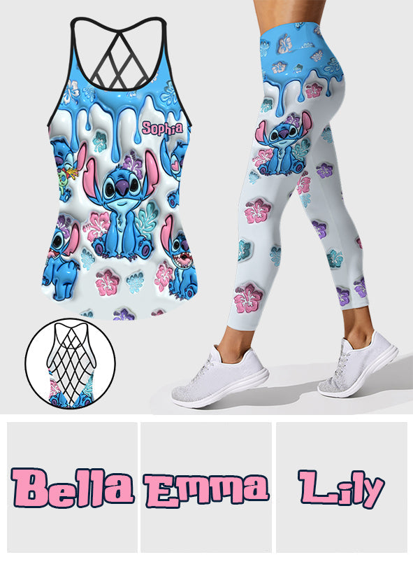 Personalized Ohana Cross Tank Top & Leggings Set for Mom