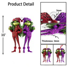 Load image into Gallery viewer, Personalized Grinch Squad Transparent Ornament Custom Gift for Christmas

