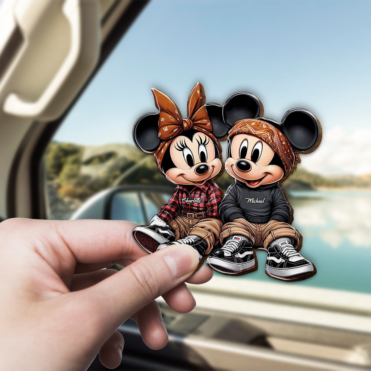 Personalized Mouse Shaped Car Visor Clip Custom Gift