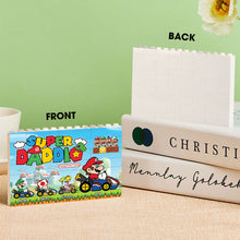 Load image into Gallery viewer, Personalized Super Dad Building Brick Block Gift for Father's Day
