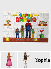 Load image into Gallery viewer, Personalized Super Dad Building Brick Custom Name Gift for Father's Day
