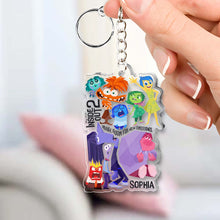 Load image into Gallery viewer, Personalized Acrylic Keychain Custom Name Inside Out Design Gift
