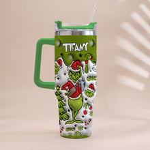 Load image into Gallery viewer, Personalized Grinch Christmas Tumbler with Handle Gift for Mom
