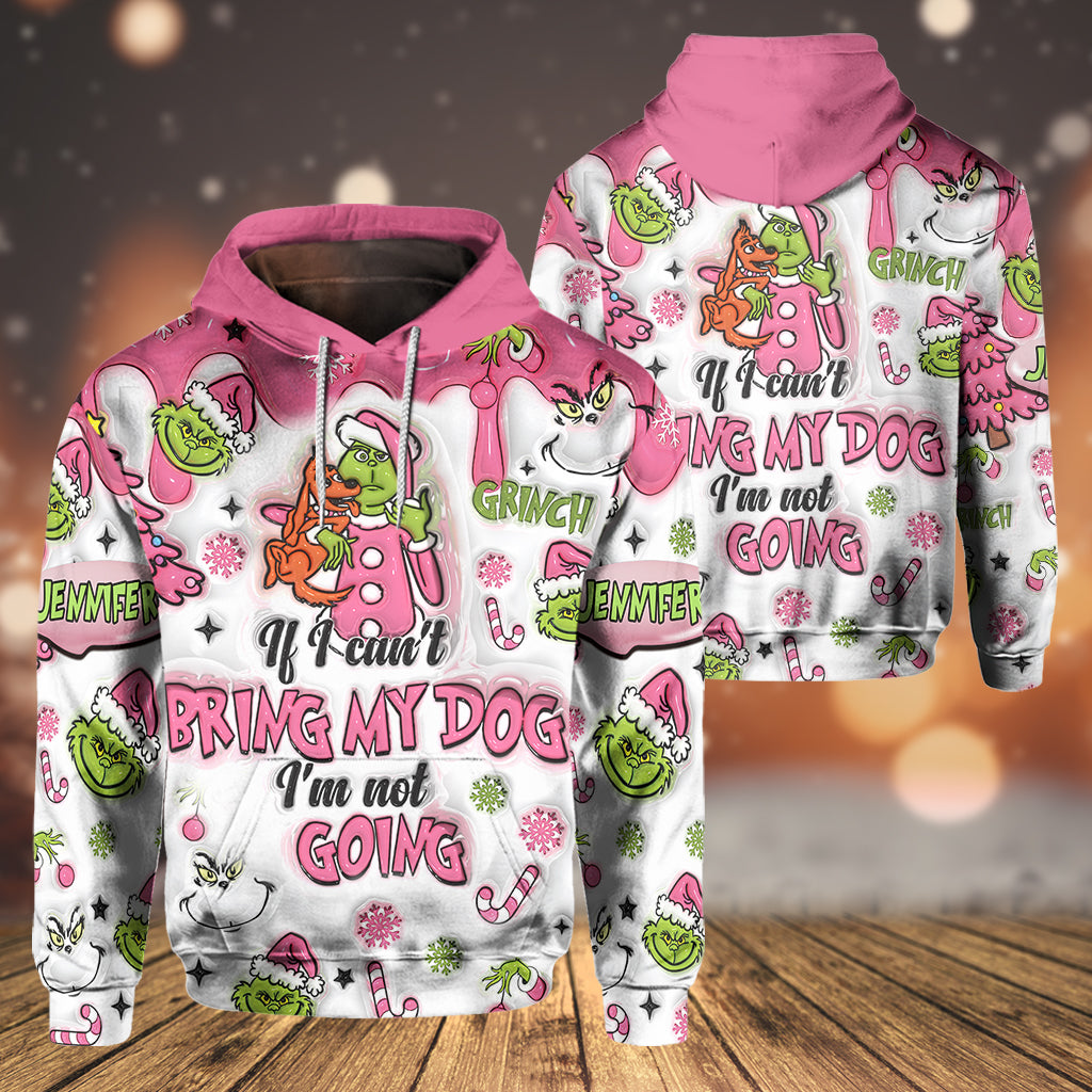 Personalized Christmas All Over Shirt with Grinch Design for Dog Lovers