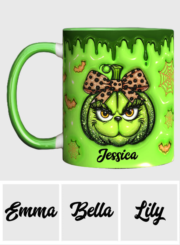 Personalized Grinch Accent Mug Custom Name Holiday Gift
