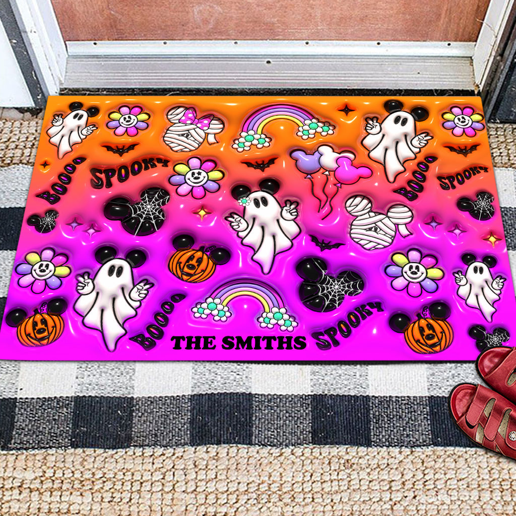 Personalized Halloween Mouse Doormat Custom Name Gift
