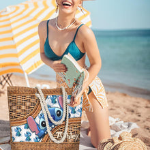 Load image into Gallery viewer, Personalized Canvas Beach Bag with Custom Design for Beach Day
