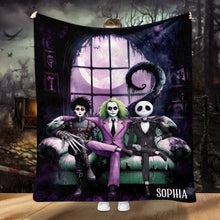 Load image into Gallery viewer, Personalized Cool Guys Blanket Soft Flannel Custom Name Gift for Halloween
