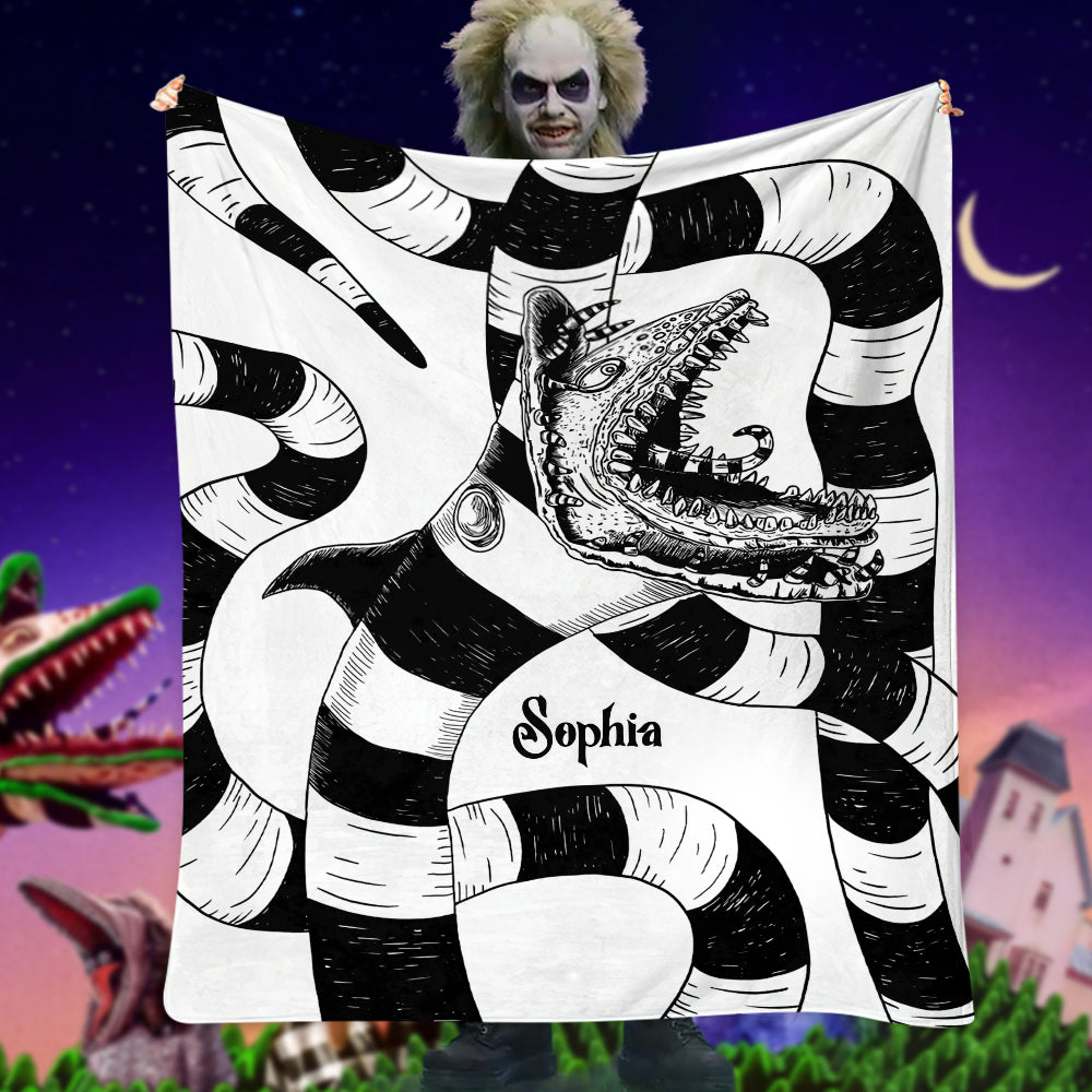 Personalized Halloween Movie Blanket Custom Name Gift