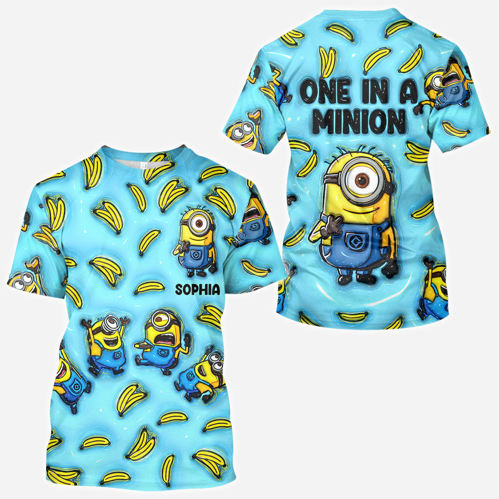 Personalized Minion All Over Shirt Custom Name Birthday Gift