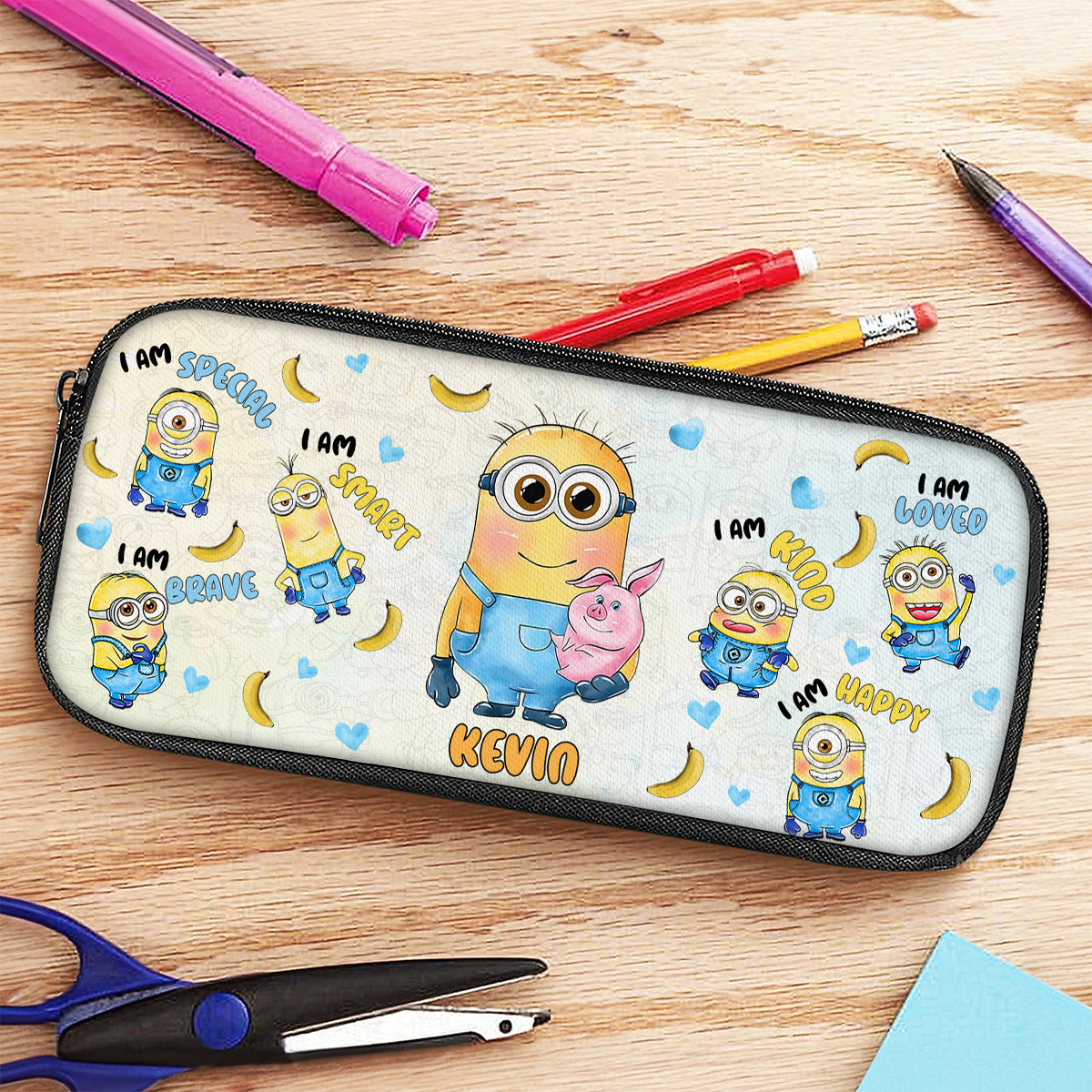 Personalized Minion Pencil Case Custom Name Back to School Gift