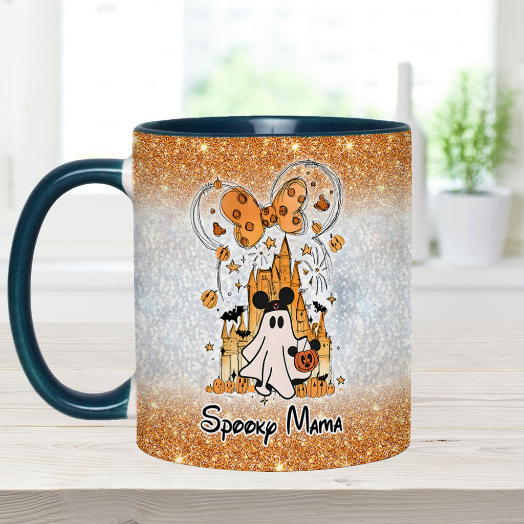 Personalized Spooky Mama Halloween Accent Mug Gift for Mom