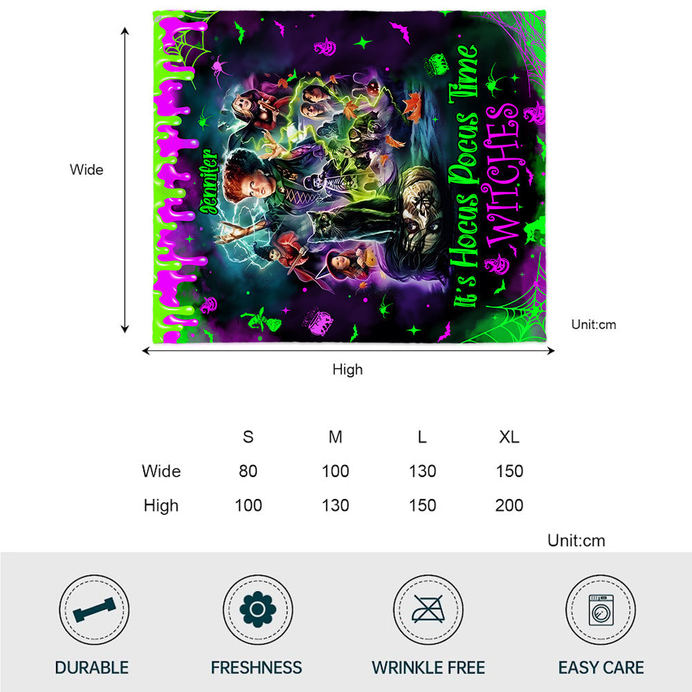 Personalized Witches Blanket Custom Name Halloween Gift