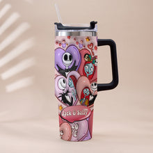 Load image into Gallery viewer, Personalized Tumbler With Handle for Couples | Unique Gift Idea
