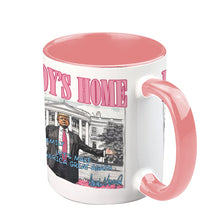 Load image into Gallery viewer, Personalized Two-Tone Accent Mug Custom Name Gift for Dad
