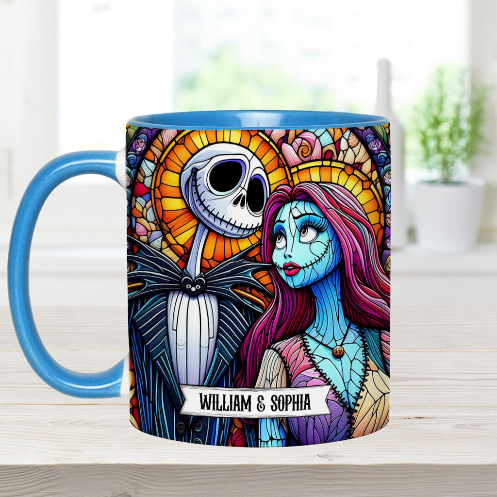 Personalized Jack and Sally Accent Mug Custom Couples Gift