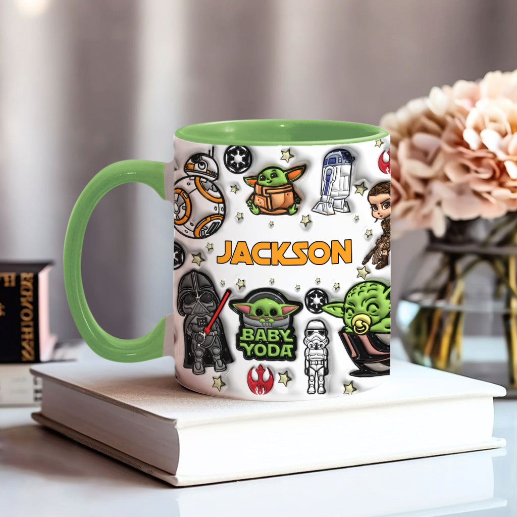 Personalized The Force Accent Mug Custom Name Gift for Star Wars Fans