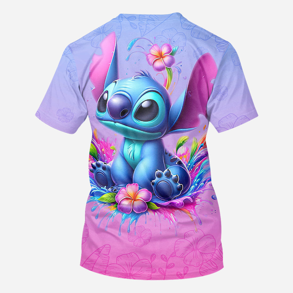 Personalized Blue Ohana All Over Shirt Custom Name Gift