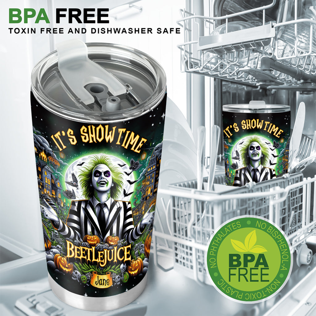 Personalized Halloween Tumbler Custom Name Gift for Beetlejuice Fan