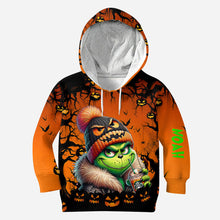 Load image into Gallery viewer, Personalized Halloween Grinch Hoodie &amp; Leggings Set Gift
