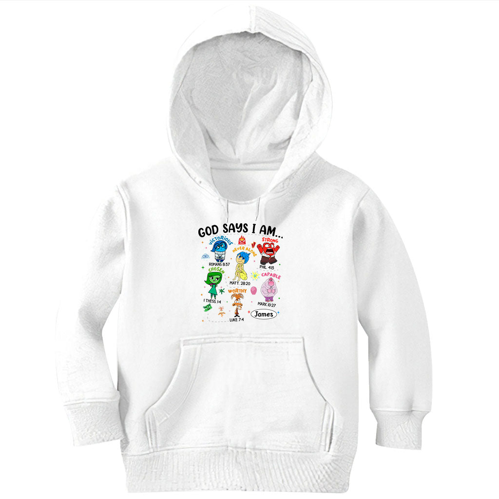 Personalized God Says I Am T-shirt & Hoodie for Kids
