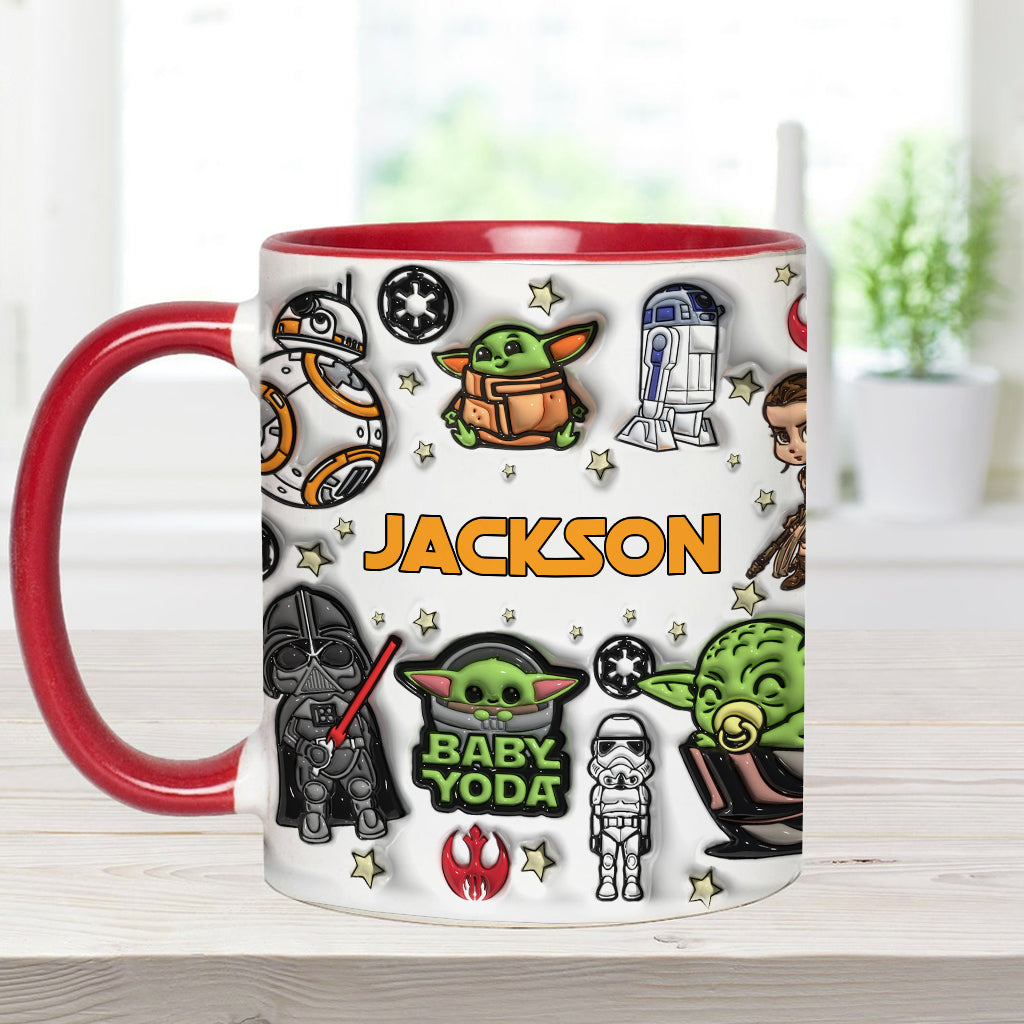 Personalized The Force Accent Mug Custom Name Gift for Star Wars Fans